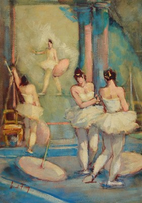 Hanns Fay, 1888 Frankenthal-1957 Neustadt, Seiltänzerinnen, Öl/Malkarton, links unten signiert, ca. 92x66cm, R. ca. 105x79cm