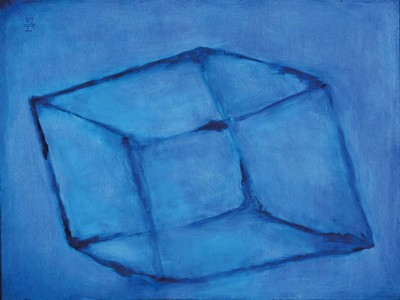 Lucien Sotto, zeitgenössischer Belgischer Künstler, Öl/Lwd, abstrakte Komposition, links unten sign., ca. 73,5x55,5 cm, Leisten