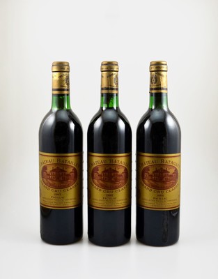 3 Flaschen 1982 Chateau Batailley, Pauillac, Grand Cru Classe, je ca. 75 cl, Füllstände: je ca. top shoulder, gute Erhaltungszustände, ...