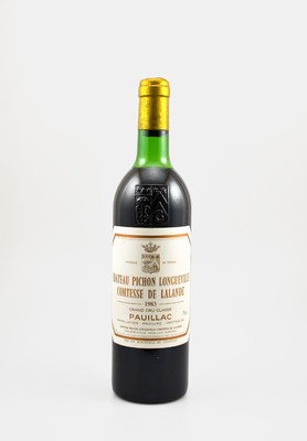 1 Flasche 1983 Chateau Pichon Longueville Comtesse de Lalande, Pauillac, Grand Cru Classe, ca. 75 cl, Füllstand: ca. top shoulder, guter ...