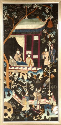 Chinesische Seidenstickerei antik, China , 19.Jhd., Seide, ca. 162 x 80 cm, EHZ: 2 . Selten, Sammlerstück.