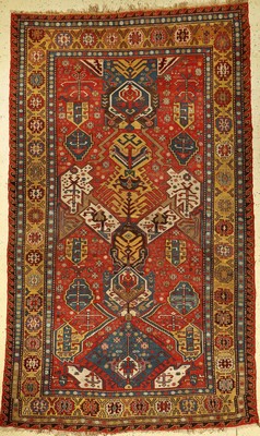 Drachen Sumakh antik, Südkaukasus, 19.Jhd., Wolle geknüpft auf Wolle, ca. 317 x 187 cm, EHZ: 2-3, Selten, dekorativ, Sammlerstück