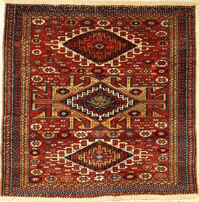 Feiner Kordi alt, Persien, um 1940, Wolle auf Wolle, ca. 122 x 123 cm, EHZ: 2