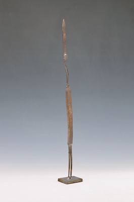 Edwin Neyer, 1913 Bludenz-1984 Heidelberg, Lanzettfigur, Eisen geschweisst, korrodiert, H. ca. 57.5cm, Sockel ca. 9x9cm