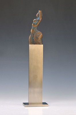 Ernst Fuchs, 1930-2015, Skulptur Venusische Zeichen, sign., num. 191/1000, H. ca. 40 cm