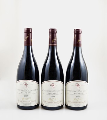 3 Flaschen 2005 Domaine Rossignol-Trapet, Latricieres-Chambertin, Cote de Nuits, Grand Cru, je ca. 75 cl, 13 % Vol., Füllstände: je high fill, ...