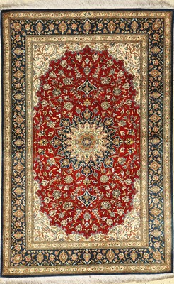 Ghom Seide signiert, Persien, ca. 40 Jahre,reine Naturseide, ca. 120 x 78 cm, EHZ: 2