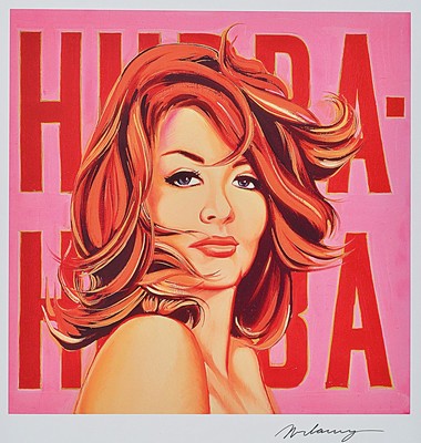 Mel Ramos, 1935 - 2018, Offset auf Lackpapier, "Hubba Hubba", handsigniert, aus 2010, Blattgröße 56 x 41 cm,Rahmen 72 x 52 cm