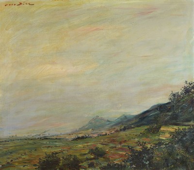 Otto Dill, 1884 Neustadt-1957 Bad Dürkheim, Blick auf den Haardtrand, Öl/Lwd, signiert und dat. 1939, 70 x 80 cm, 70 x 80 cm, Rahmen 91 x 101 cm