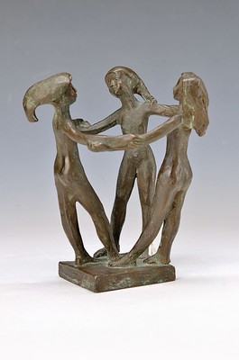 Hermann Schilcher, geb. 1935, Bronzeskulpturmonogram. HS, ca. 16x15 cm