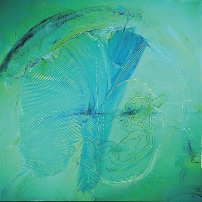 Edgar Schmandt, 1929 Berlin-2019 Mannheim, veneno 2, rückseitig so betitelt, Öl/Lwd, signiert und dat. 96, ca. 120x120cm