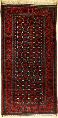 Feiner Belutsch alt, Persien, um 1920, Wolle auf Wolle, ca. 210 x 107 cm, Mina-Khani,EHZ: 2
