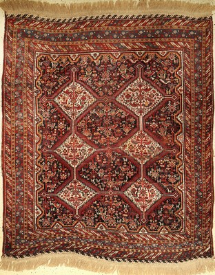 Khamseh antik (Chicken-Type), Persien, 19.Jhd., Wolle auf Wolle, ca. 190 x 160 cm, EHZ: 4