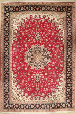 Täbriz fein, Persien, ca. 40 Jahre, Korkwolle mit Seide, ca. 307 x 205 cm, EHZ: 2-3