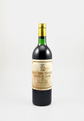 1 Flasche 1981 Chateau Pichon Longueville Comtesse de Lalande, Pauillac, Grand Cru Classe, ca. 75 cl, Füllstand: ca. into neck, Etikett stärker ...
