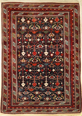 Kuba Schirwan antik, Kaukasus, 19.Jhd., Wolle auf Wolle, ca. 183 x 127 cm, Sammlerstück, Rarität, EHZ: 2-3, guter Originalzustand