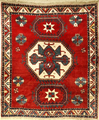 Lori Pambak Kazak antik, Kaukasus, Ende 19.Jhd., Wolle auf Wolle, ca. 208 x 181 cm, Sammlerstück, EHZ: 2-3, guter Flor