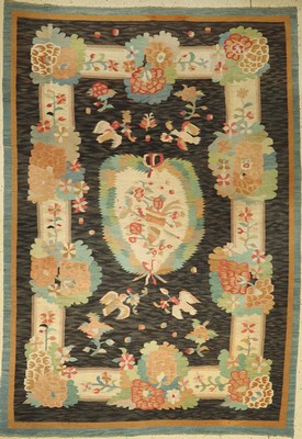 Bessarabien Kelim antik, um 1900, Wolle aufWolle, ca. 292 x 203 cm, dekorativ, sehr selten, EHZ: 2-3