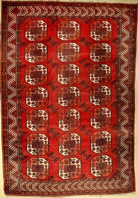 Kizel-Ayak Hauptteppich, antik, Turkmenistan, um 1900, Wolle auf Wolle, ca. 323 x 229 cm, dekorativ, EHZ: 3
