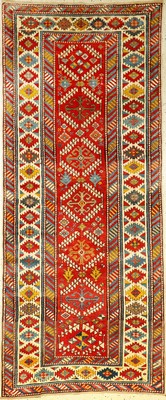 Kuba Schirwan antik, Kaukasus, 19.Jhd., Wolle auf Wolle, ca. 237 x 100 cm, hochwertigeNaturfarben, Sammlerstück, EHZ: 2-3, Rarität