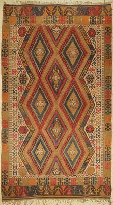 Kars Kelim alt, Türkei, um 1930, Wolle auf Wolle, ca. 292 x 166 cm, EHZ: 2-3