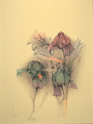 Bruno Bruni, geb. 1935Gradara/Italien, Mazza di Fiori, Farblithographie von 1985, handsigniert und num. 243/1000, ca. 80x60cm, u.Gl., R.