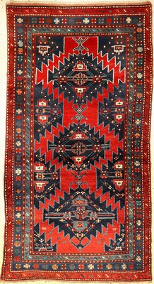 Karabagh alt, Kaukasus, um 1930, Wolle auf Wolle, ca. 245 x 135 cm, hochflorig, EHZ: 2