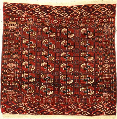 Tekke Bochara Herdteppich, Turkmenistan, um1930/1940, Wolle auf Wolle, ca. 115 x 110 cm, EHZ: 2