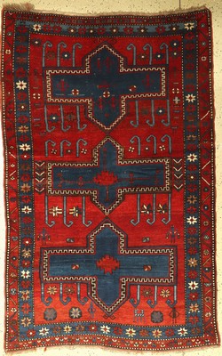 Armenischer Kasak alt, Kaukasus, um 1930, Wolle auf Wolle, ca. 230 x 150 cm, EHZ: 2-3
