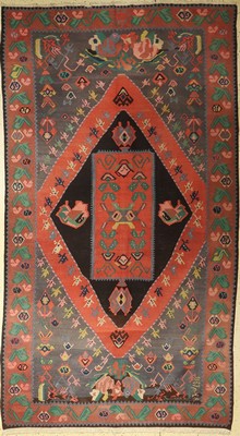 Karabagh Kelim alt, Kaukasus, um 1937 Datiert, Wolle auf Baumwolle, ca. 287 x 159 cm, Signiert, EHZ: 2-3
