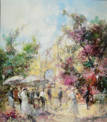 Paul Morro (eigentl. Ingfried Paul Henze-Morro, 1925 Leipzig-2013 Wiesbaden, Studium an den Akademien Leipzig und München, hier: Auf dem Markt, ...