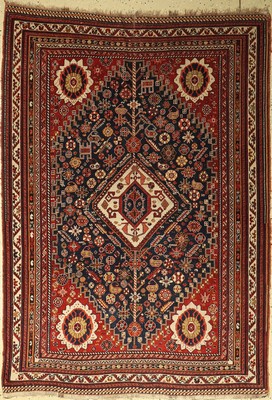 Ghaschgai Kashkuli antik, Persien, um 1910,Wolle auf Wolle, ca. 210 x 148 cm, EHZ: 3-4