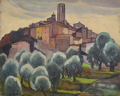 Marcel Canneel, 1894-1953, Blick auf St. Paul, Öl/Lwd, links unten sign., ca. 65x81cm
