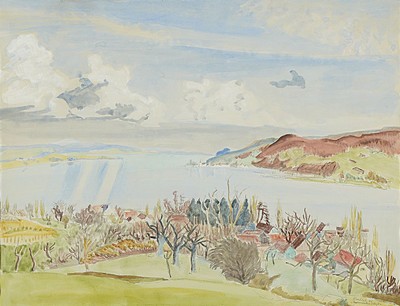 Erich Heckel, 1883 Döbeln - 1970 Hemmenhofen, Aquarell auf Zanders- Büttenpapier (mit Wasserzeichen "JWZanders"), handsigniert und dat. ...