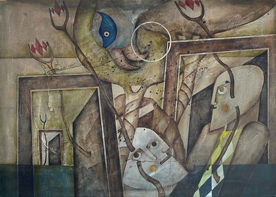 Gerd Ditz, 1941 Landau-2004, Studium an der Freien Akademie Mannheim, ab 1965 frei schaffend, mehrfach ausgezeichnet, hier: Ohne Titel, ...