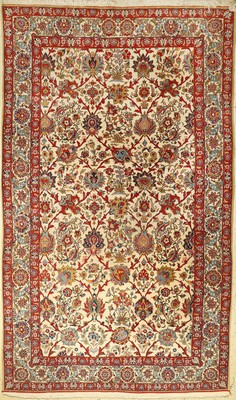 Ghom Kork alt, Persien, ca. 60 Jahre, Korkwolle, ca. 330 x 194 cm, seltenes Format, EHZ: 2