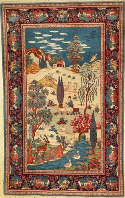 Keschan Kork alt, Persien, um 1930, Korkwolle, ca. 216 x 133 cm, EHZ: 2, selten