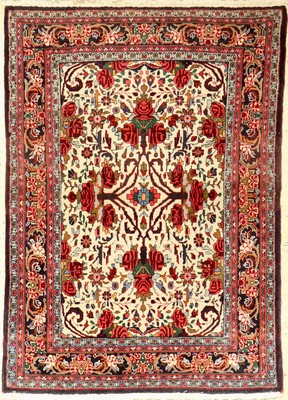 Rosen Bidjar, Persien, ca. 40 Jahre, Wolle auf Baumwolle, ca. 148 x 106 cm, EHZ: 2