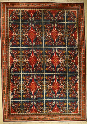 Drachenteppich alt, Mongolai, um 1940/1950,Wolle auf Baumwolle, ca. 392 x 275 cm, sehr dekorativ, seltenes Design, EHZ: 2