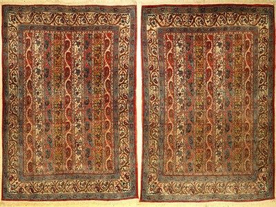 1 Paar Ghom alt, Persien, ca. 60 Jahre, Wolle auf Baumwolle, ca. 201 x 137 cm, EHZ: 3