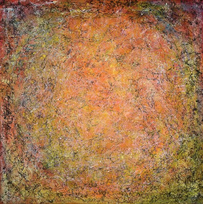 Doris Zeidlewitz, geb. 1959, Studium am Städel in Frankreich und an der Hochschule fürGestaltung Offenbach, Hier: "Spuren", Acryl/Lwd, ...