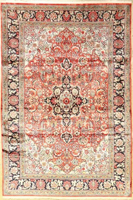 China Seide, ca. 40 Jahre, reine Naturseide, ca. 185 x 126 cm, EHZ: 2