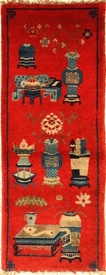Pao Tao antik, China, um 1900, Wolle auf Baumwolle, ca. 131 x 52 cm, EHZ: 3, unten verkürzt