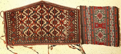 (2 Lots) Mafrasch und Asmalyk, Persien/Turkmenistan, um 1920, Wolle auf Wolle, EHZ: 2-3