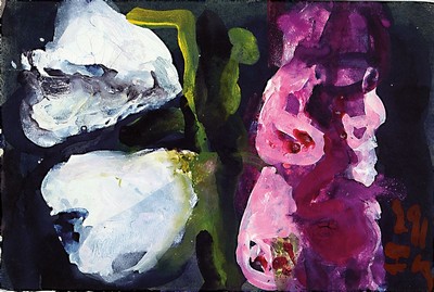 Klaus Fußmann, geb. 1938, Aquarell auf dickem Büttenpapier, monogrammiert und dat. (19)91, ca. 15 x 22.5 cm, unter Glas, Rahmen 53 x 42.5 cm