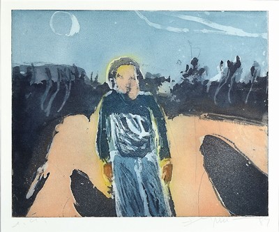 Klaus Fußmann, geb. 1938, G.F. Düstnishy, Farbaquatinta auf kräftigem Velin, Auflage 50, hier eines von 12 Künstlerexemplaren, handsigniert und ...