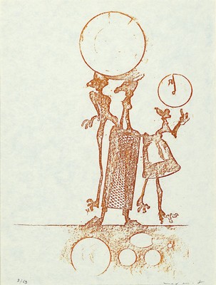 Max Ernst, 1893 - 1983, Farblithographie auf festem Japanbütten, handsigniert, num. 9/69, aus 1970, Blatt aus der Vorzugsausgabe der Suite ...