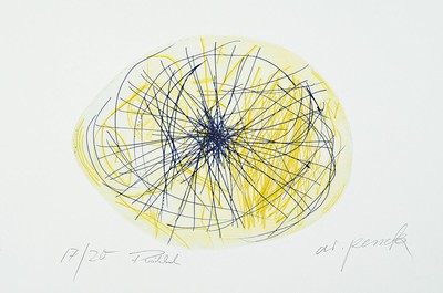 A.R. Penck, 1939 - 2016, Farbradierung, aus dem Projekt Centro Spirituale, Himmlischer Stürzer, auf Büttenpapier, handsigniert, num. 17/20, ...