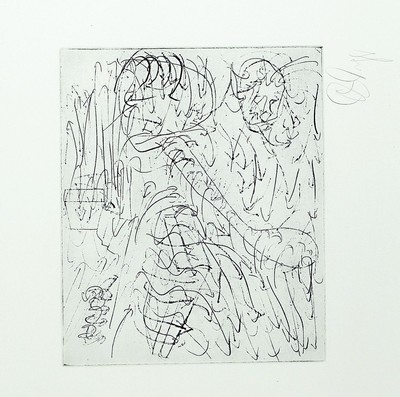 Tony Cragg, geb. 1949, Radierung auf Bütten, handsign., Blattgröße 34 x39.7 cm, Plattengröße 20.4 x 25 cm, Rahmen 55 x 75 cm, handsigniert