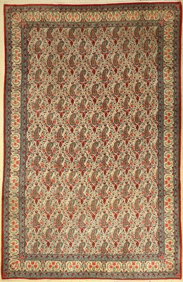 Ghom Kork alt, Persien, ca. 60 Jahre, Korkwolle, ca. 328 x 223 cm, EHZ: 2-3